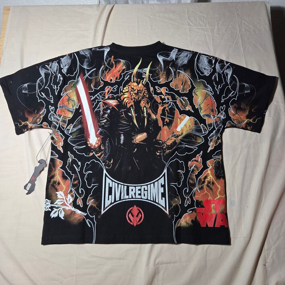 Civil Regime x Star Wars Wyyrlok Wrath Tee Black Large NWT Oversized